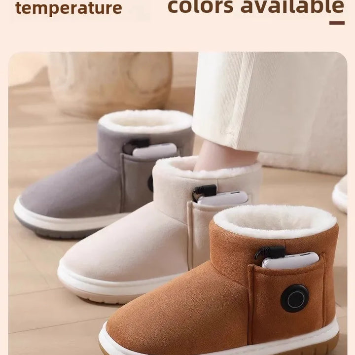 Winter New Men's and Women's Snow Boots Artificial Heating Technology Three Adjustable Outdoor Warm and Cold Charging Treasure