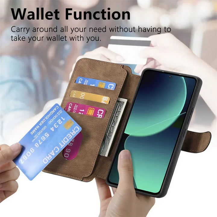 For Xiaomi 14T Pro 5G 2IN1 Detachable Magsafe Leather Wallet Case For Xiaomi 14T Luxury Cover Mi 14 13T 13 T Pro Magnet Funda