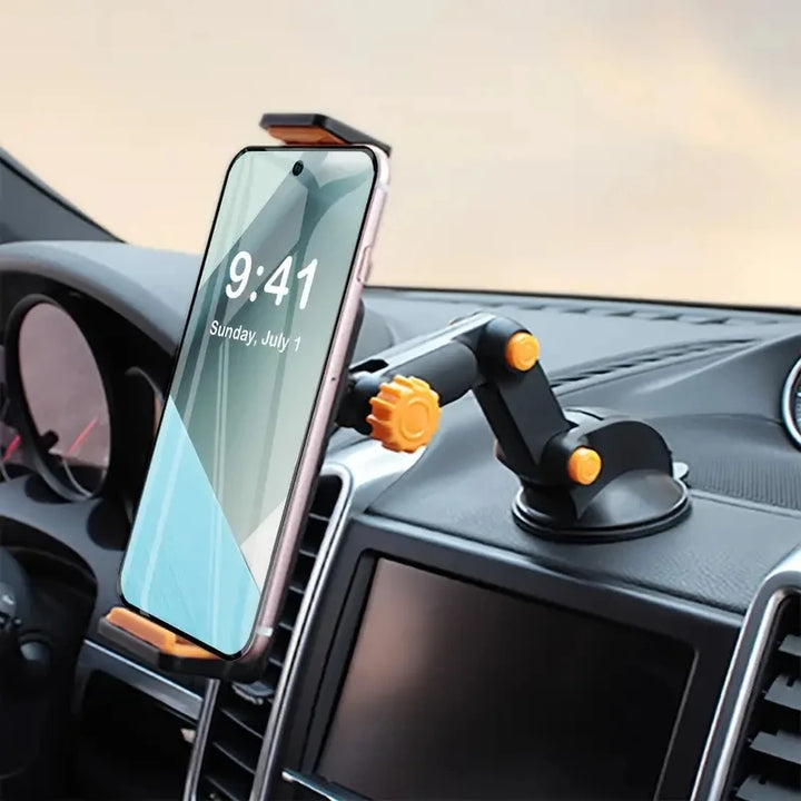 Car Phone and Tablet Holder, Suction Cup Phone Holder for Dashboard, Compatible with 4-12 inch Tablets and Phones