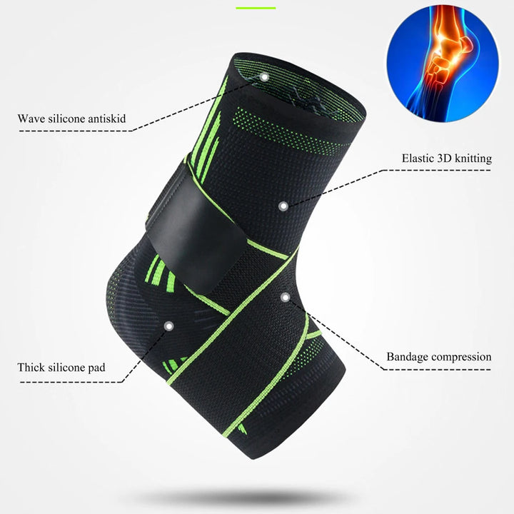 2Pcs Ankle Brace Breathable Ankle Support Comfortable Ankle Stabilizer with Compression Wrap Support for Men Women Sports Sprain