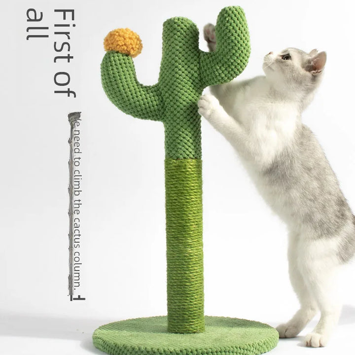 Cat Climbing Tower Sisal Cactus Scratching Post Pet Supplies Wholesale Price Professional