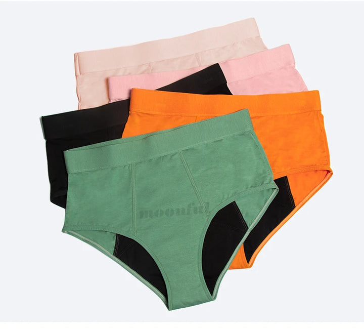 Menstrual Panties Women Abundant Flow Menstrual Period Panties High Waist Menstrual Cycle Absorbent Underwear Leak Proof Panties