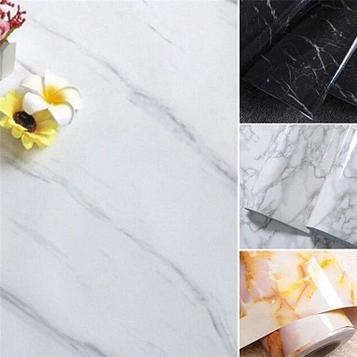 Self Adhesive Marble Effect Contact Paper Film Wall Covering Peel-Stick Decor Wall Stickers Decoration