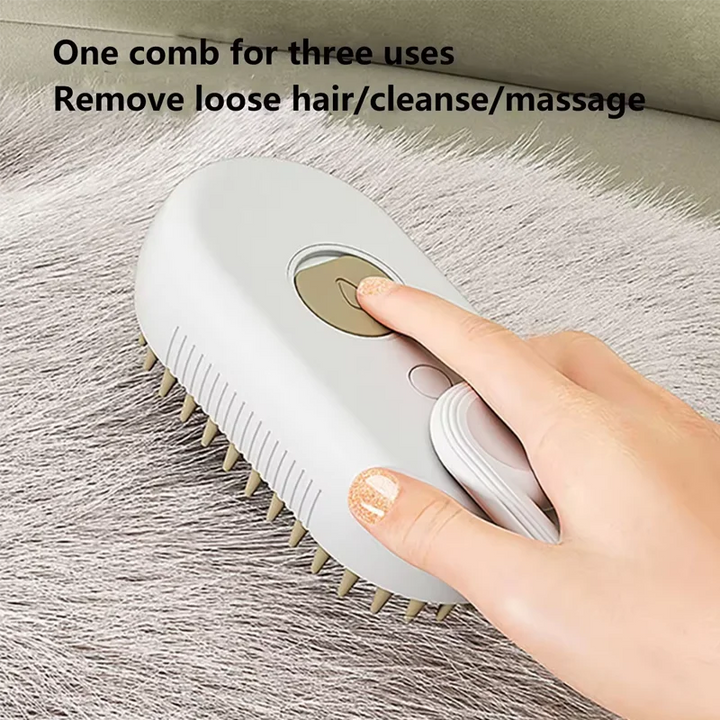 3-in-1 Dog Hair Brush Cat Hair Brush Electric Pet Cleaning Brush Steam Spray Brush Massage Hair Removal Comb anti-Tangle Brush