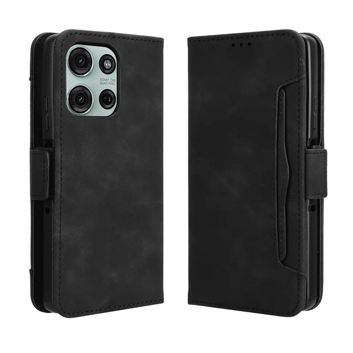 For Motorola Moto G75 5G Luxury leather wallet case Multi card slot for Moto G 75 G75 Magnetic phone case