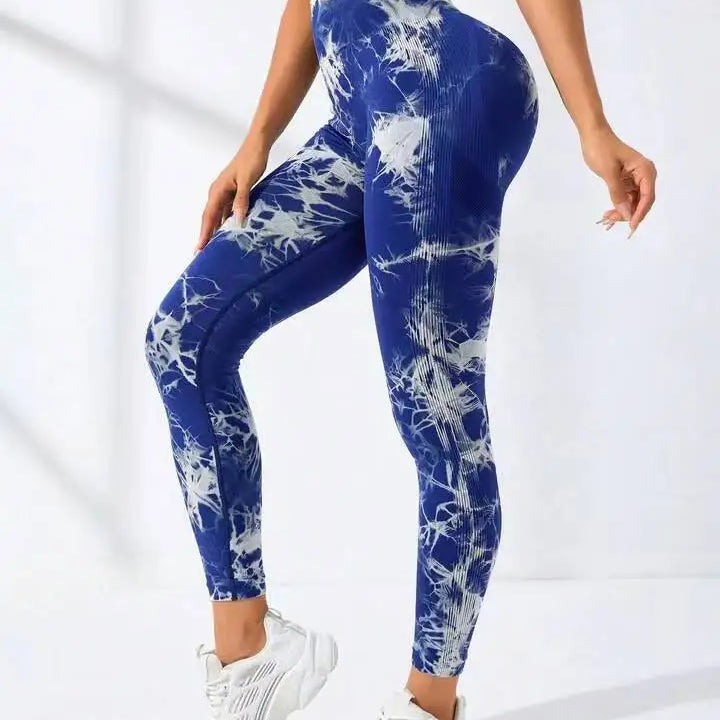 Tie Dye Yoga Pants Sport Leggings Women Seamless High Waist Push Up Woman Tights Fitness Workout Leggins Gym Clothing 2023 New