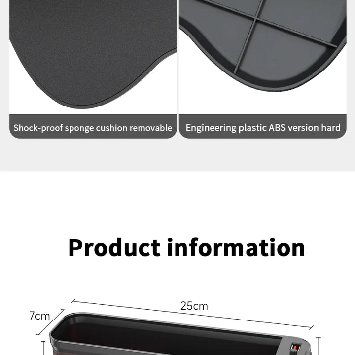 Car Seat Gap Organizer USB Charging Multifunction Storage Box For Mitsubishi Outlander Pajero Lancer EX Evolution X Ralliart Asx