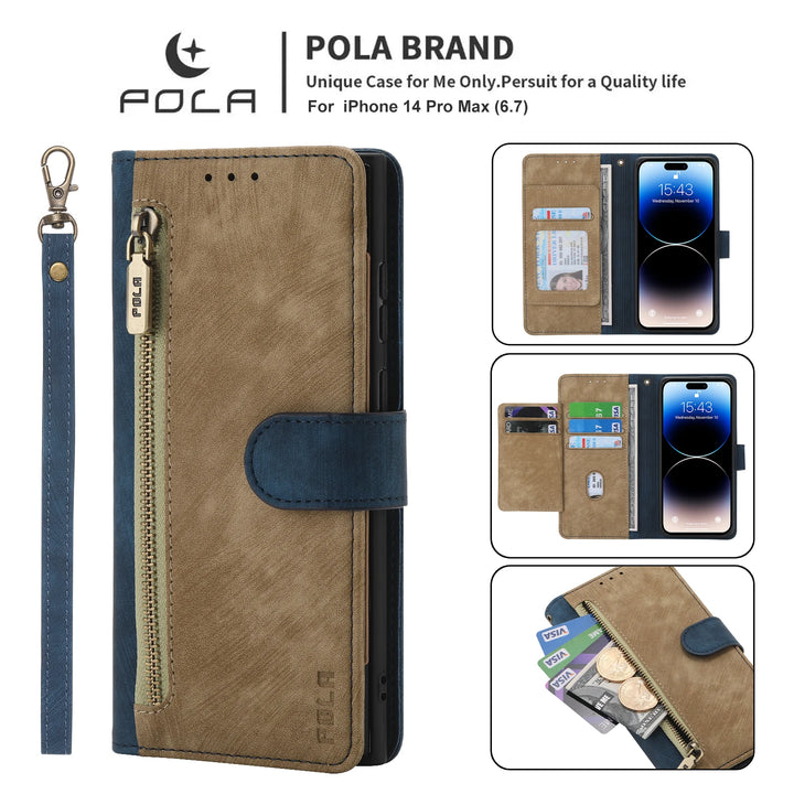 PocoF6 X6 5G 2024 Zipper Wallet Case For Xiaomi Poco F6 RFID Block Leather Flip Book Cover For Poco X6 M6 F6 Pro X 6 C65 Funda