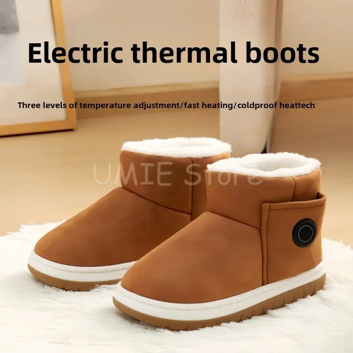 Electric heating boots winter charging and heating shoes warm feet for men and women outdoor warmth office and home use walkable