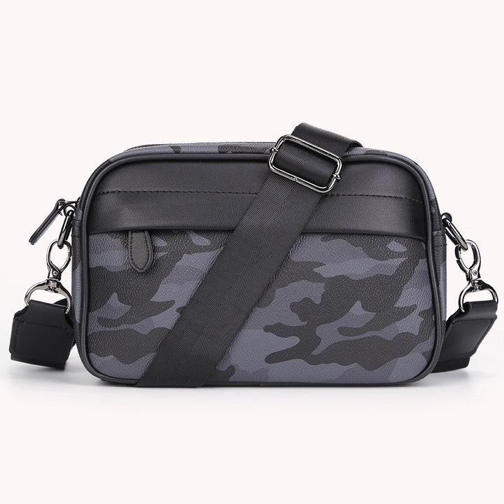 Men Shoulder Bag Leather Casual Business Messenger Bag Men Fashion Shoulder Crossbody Bag Small Square Plaid Designer Sling Bags