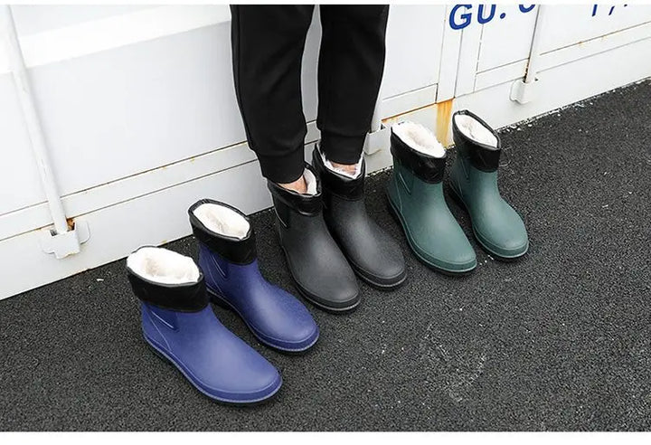 New ，outdoor ，rain boots men's fashionable waterproof shoes men's waterproof boots thick-soled fishing rubber shoes four seasons