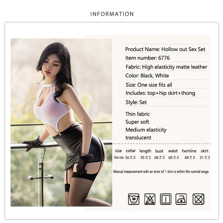 Sexy Cosplay Office Lady Erotic Costume 18+ Bed Games Porn Leather Skirt Secretary Uniform Set Tights Teacher Cosplay Costume