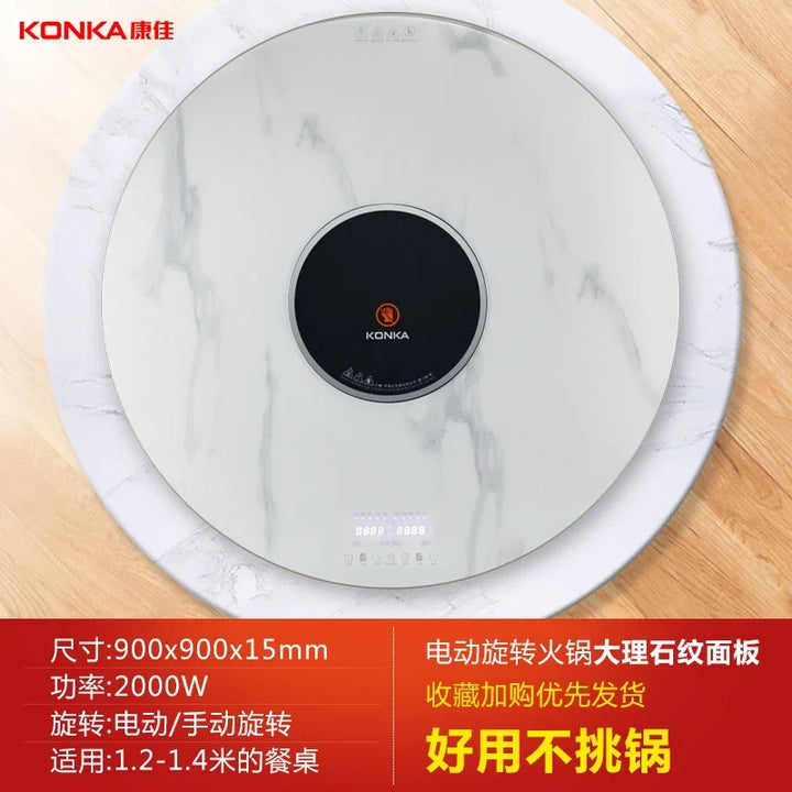 Hot Pot Dishes Warming Plate Household Dining Table Electric Rotating Plate Food Insulation Board Dishes Warming Keeping Plate