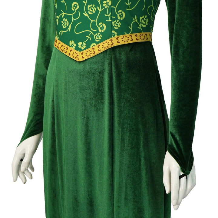 Female Princess Fiona Cosplay Shrek Cosplay Women Sexy Velvet Halloween Carnival Costume