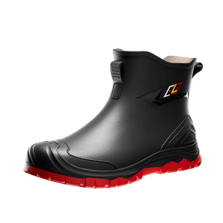 rain boots， for men,2024， new ，waterproof shoes, outdoor water boots, kitchen non-slip work rubber shoes, cotton warm rain boots