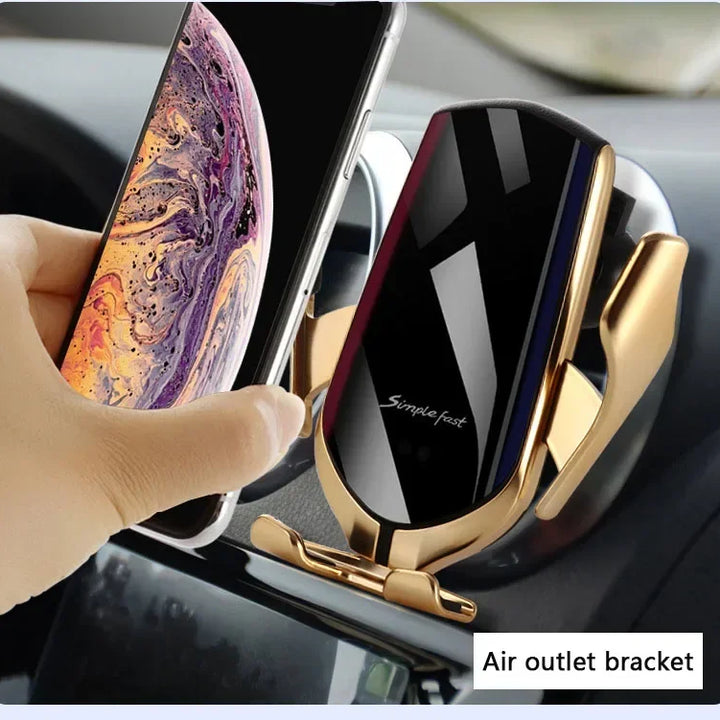 9V 12A Portable Car Wireless Charger Infrared Induction Car Phone Wireless Charger Mobile Phone Holder Smart Charging