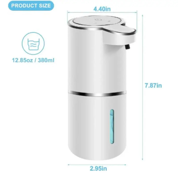 Automatic Soap Dispenser Touchless Foaming Soap Dispenser 380ml USB Rechargeable Electric 4 Level Adjustable Foam Soap Dispenser