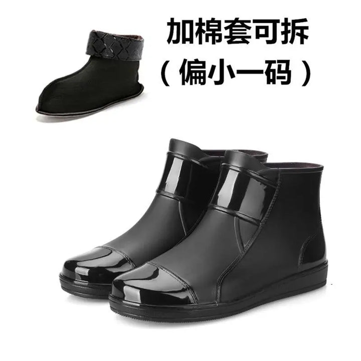 New ，outdoor ，rain boots men's fashionable waterproof shoes men's waterproof boots thick-soled fishing rubber shoes four seasons