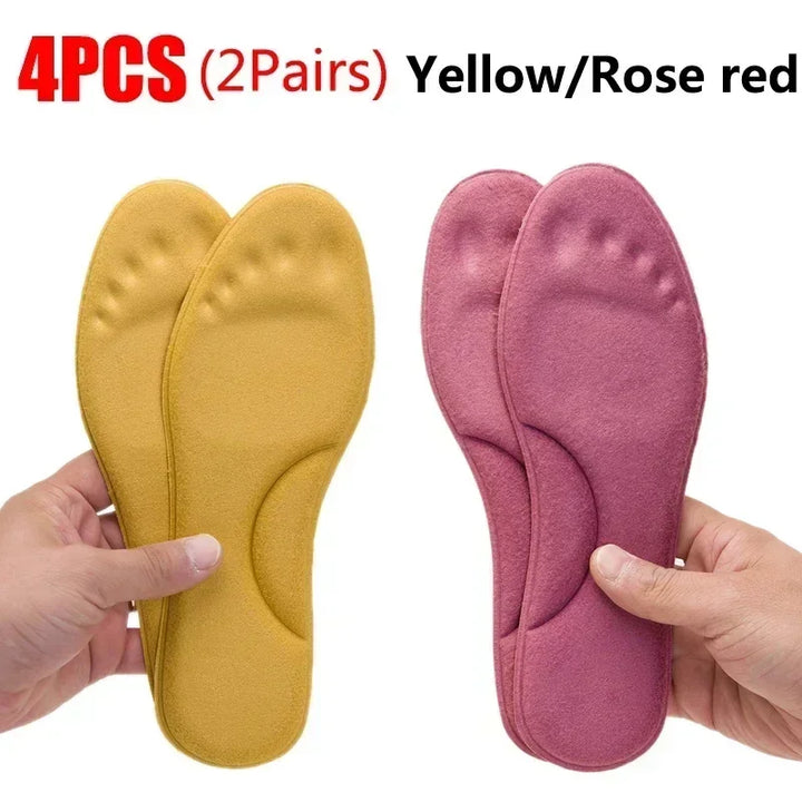 2/4pcs Winter Self Heating Insoles Foot Thermal Thicken Non Slip Insole Memory Foam Shoe Pads Warm Sport Shoes Inserts Women Men