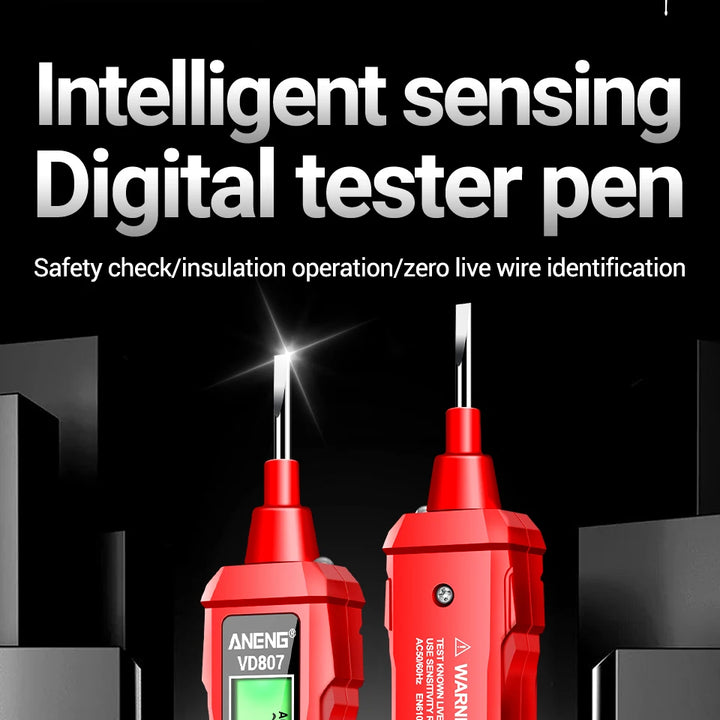 ANENG VD807 One-word Induction Portable 50/60Hz Smart Electric Pen Tester NCV Sensor AC 12-300V Non-contact Wire Detector Tools