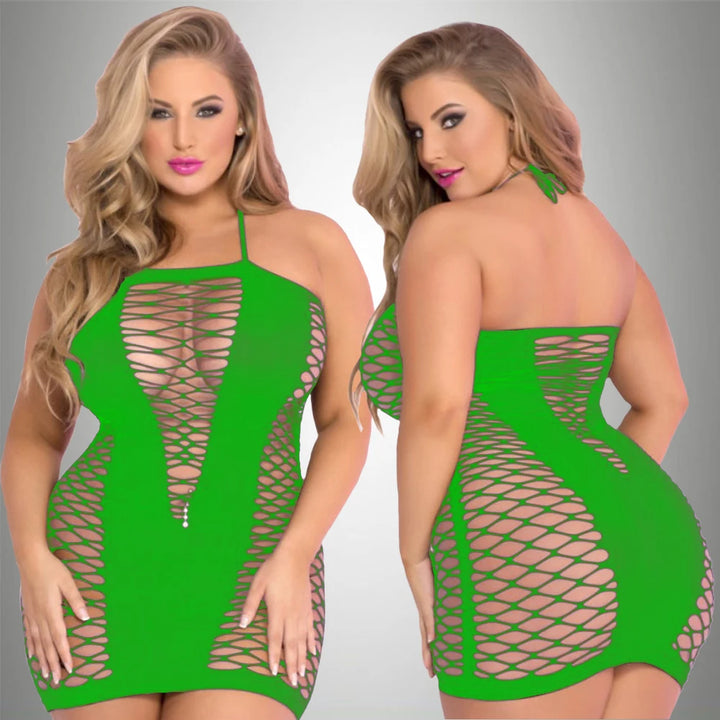 Plus Size One Piece Open Bra Crotch Free Underwear Lace Transparent Underwear Plus Size One Piece Dress Sexy Women's Dress