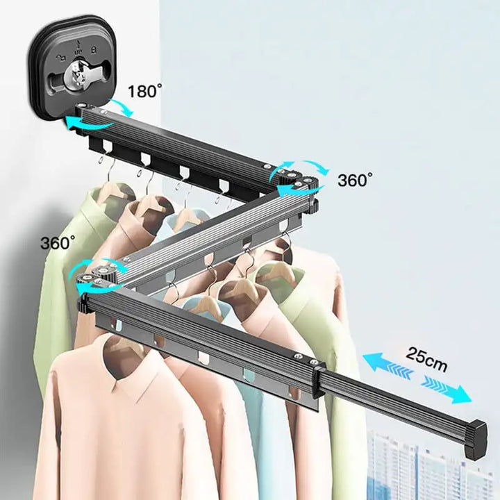 Folding Drying Racks Retractable Clothes Horse Hanger Clothesline Coat Shelves Clothes Line Hanging Organizers Home Accessories