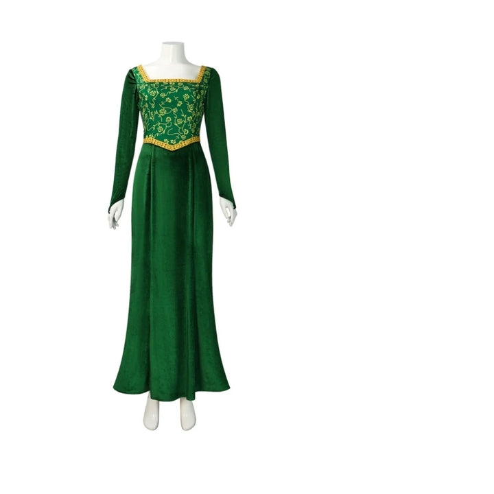 Female Princess Fiona Cosplay Shrek Cosplay Women Sexy Velvet Halloween Carnival Costume