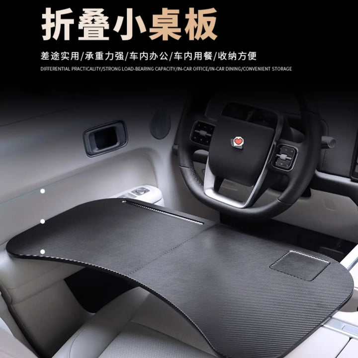 For Leading LI Lixiang L6 L7 L8 L9 2024 Driver's Steering Wheel Table Car Foldable Carbon Fibre Food Tray Car Drink Holder Table