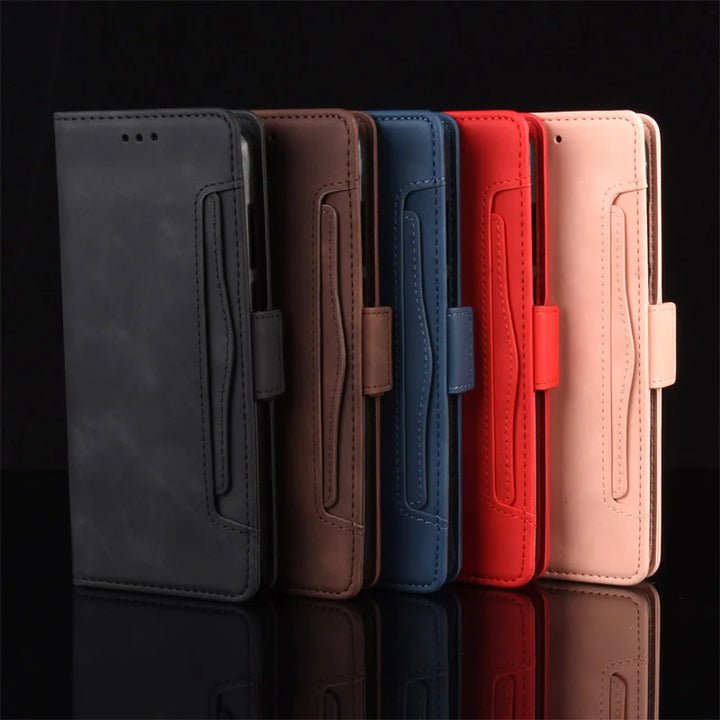 For Motorola Moto G75 5G Luxury leather wallet case Multi card slot for Moto G 75 G75 Magnetic phone case