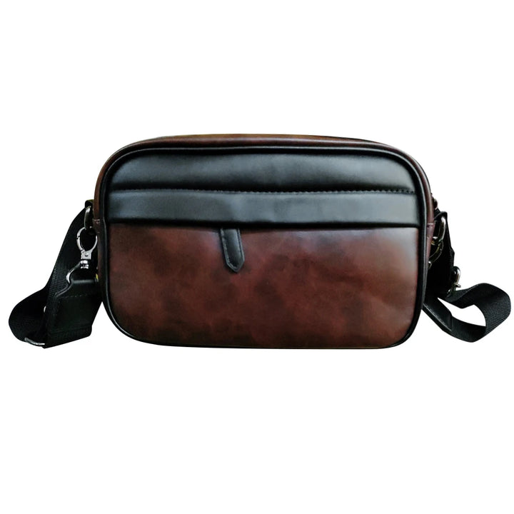 Men Shoulder Bag Leather Casual Business Messenger Bag Men Fashion Shoulder Crossbody Bag Small Square Plaid Designer Sling Bags