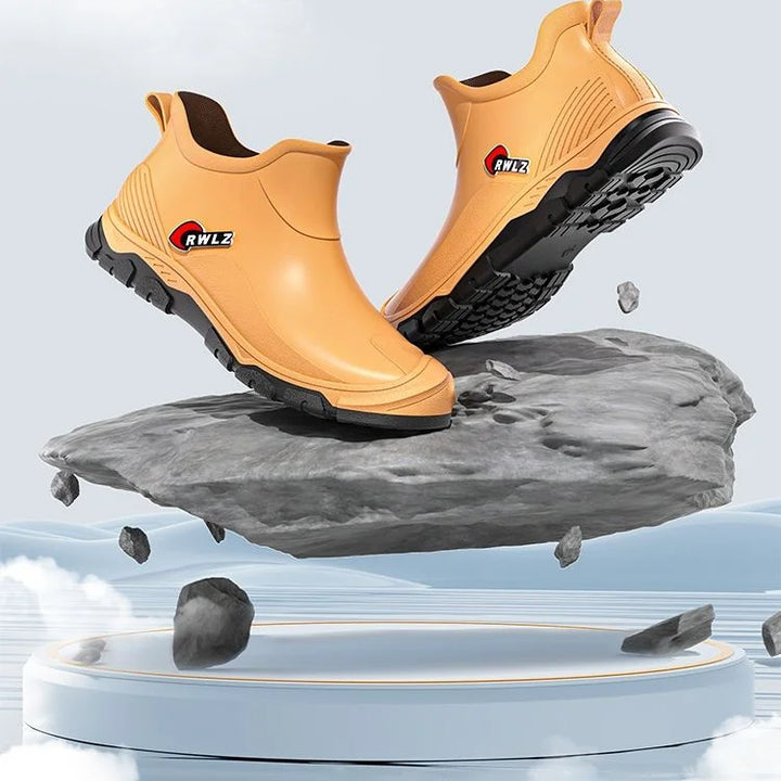 Rain Boots for Men Fashionable All-season Non-slip Waterproof Rubber Shoes for Fishing Work, Car Wash Wear-resistant Water Boots