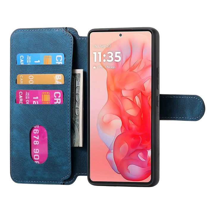 Leather flip magnetic suction detachable Back Cover For Motorola Moto G Stylus 5G (2024) 6.7 "Card slot wallet shockproof Case