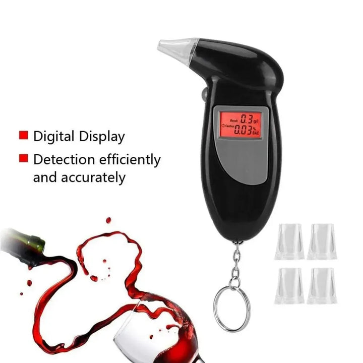 New 2024 Birds Beak Vehicle Breathalyzer Blowing Digital Display Detector For Vehicle Portable Drink-driving Breathalyzer