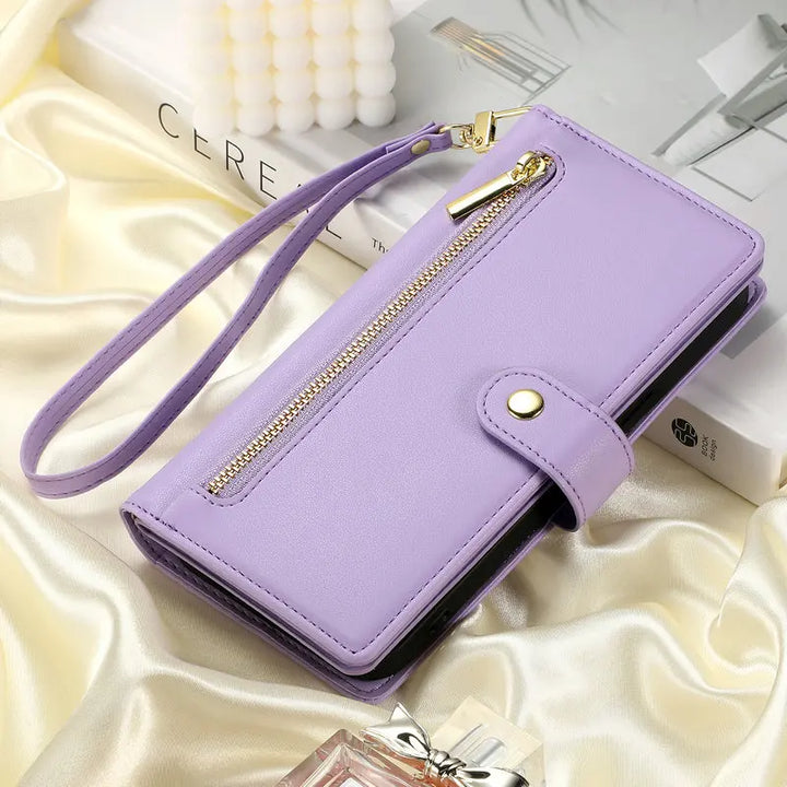 Zipper Leather Flip Case for Xiaomi Poco X6 Pro 5G Luxury Cover Mi Phone Poco F6 M6 Pro X 6 F 4G Magnet Book Funda Crossbody Bag