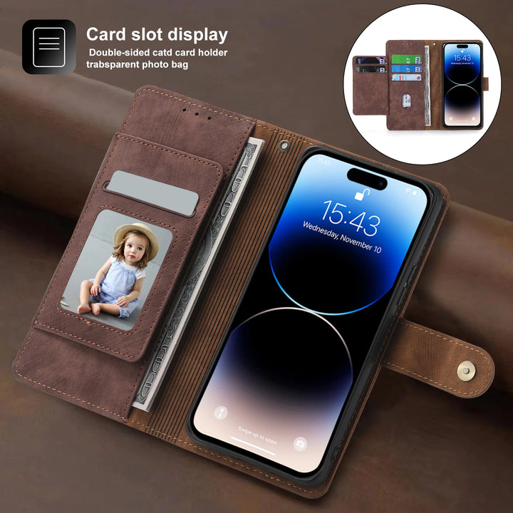 PocoF6 X6 5G 2024 Zipper Wallet Case For Xiaomi Poco F6 RFID Block Leather Flip Book Cover For Poco X6 M6 F6 Pro X 6 C65 Funda