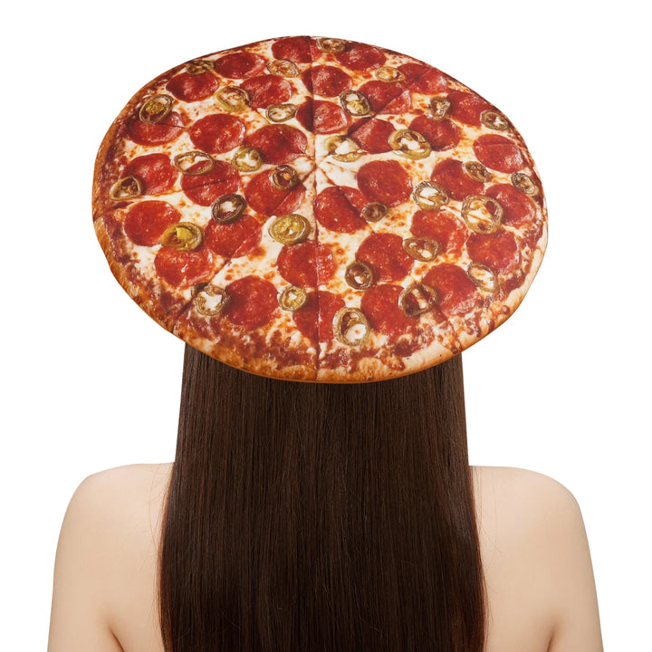 Adult Funny Pizza Hat Cosplay Food Costume Role Play Party Delicious Food Carnival Clothes Accessories For Women Christmas Gifts