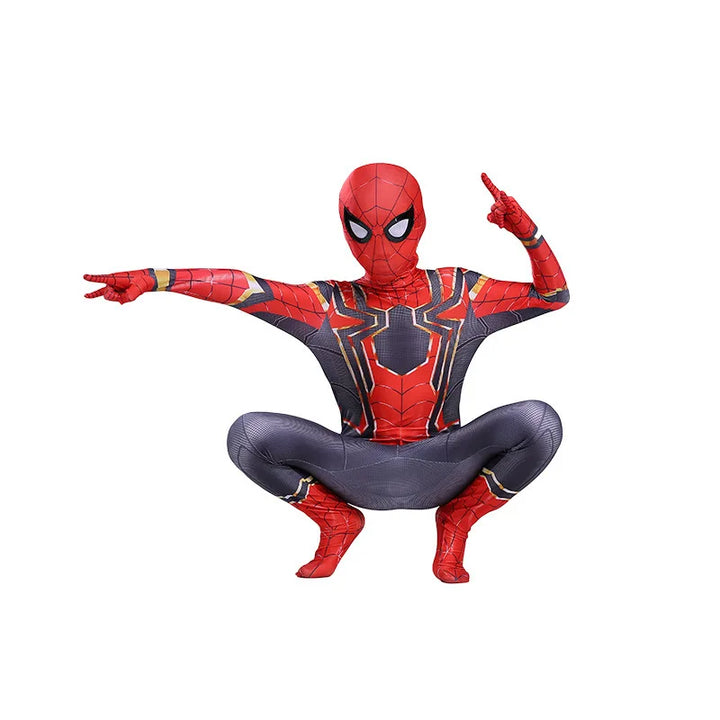 Spiderman Cosplay Fantasy Costumes Jumpsuit For Boys Girls Spider Man Miles Morales Superhero Halloween Carnival Zentai Bodysuit