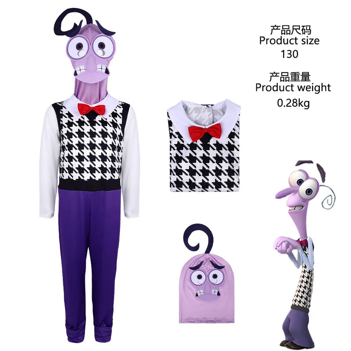 Inside Out 2 Cosplay Joy Disgust Costume For Kids Inspired Dress Anger Fear Halloween Birthday Party Costume For Girls Boys