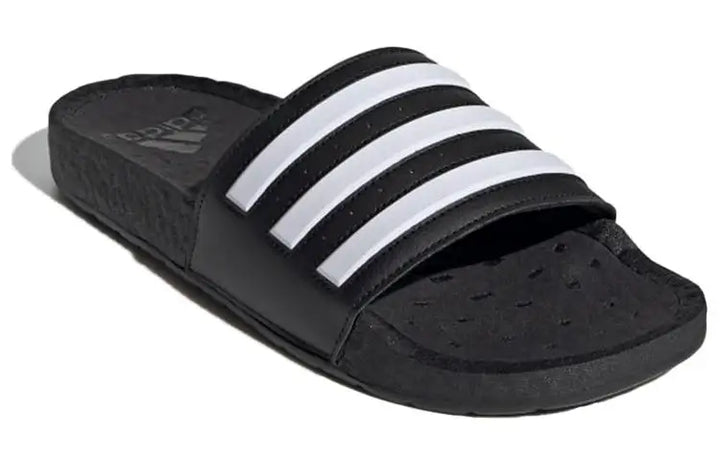 adidas Adilette Boost Slides Black White Stripes Sneakers shoes FY8154