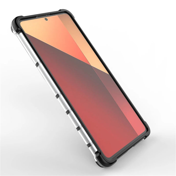 For Redmi Note 13 Pro 4G Case Silicone+PC Shockproof Armor Phone Case For Xiaomi Redmi Note13 Pro Note 13Pro 4G Clear Back Cover