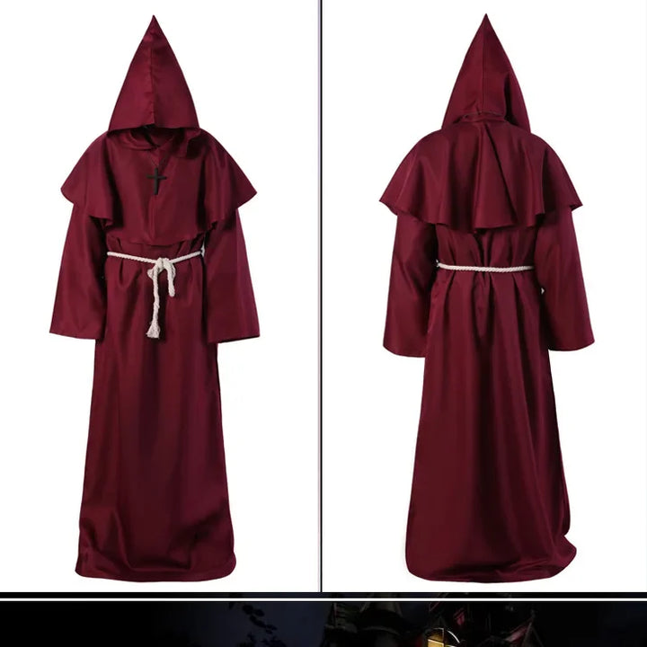 New Halloween Men Medieval Monk Robes Monk Costumes Wizard Costumes Priest Costumes Cosplay Costumes