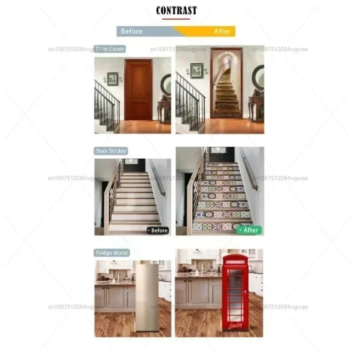 Beer Posters Kitchen Adhesive Fridge Door Cover Wallpaper Sticker Room Decoration Sticker PVC Waterproof and Oil proof Sticker