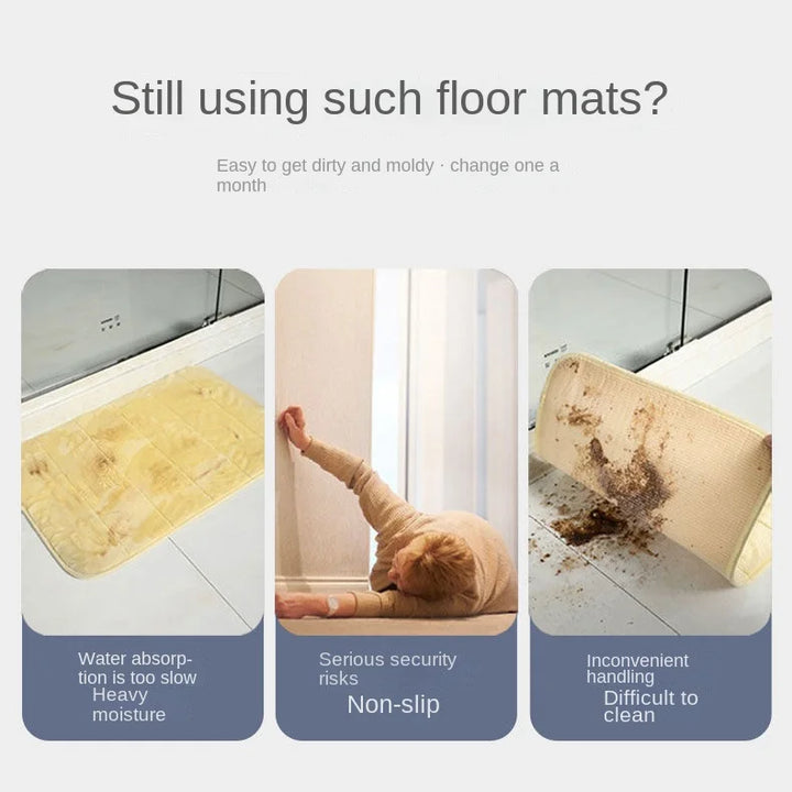 Thickened soft diatom mud at the door, toilet, bathroom floor mat, hand washing, , anti-slip floor mat