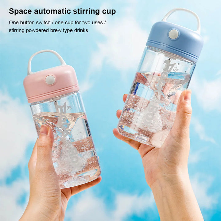 Electric Shake Bottle Leak-proof 380ML 3W Blending Milk Cup Automatic Shaker Battery Operated Water Drink Mixer  Green