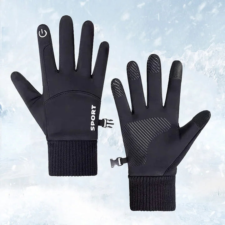 Winter Warm Full Fingers Waterproof Wind proof Cycling Outdoor Sports Running Motorcycle Ski Touch Screen Fleece Gloves