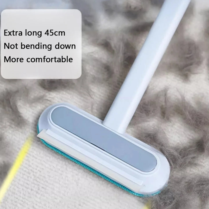 Multifunctional Pet Hair Remover Brush Long Handle Window Cleaning Brush Pet Fur Cleaning Tool Manual Cat Dog Hair Remover Brush