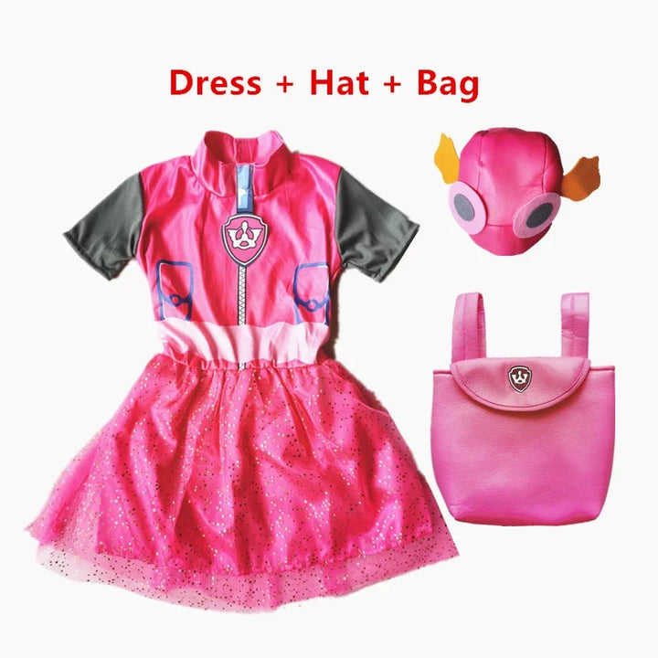 Halloween Boys Girls Rocky Rubble Skye Marshall Zuma Chase Cosplay Costumes Kids Children Birthday Party Gift Fancy Dress Up