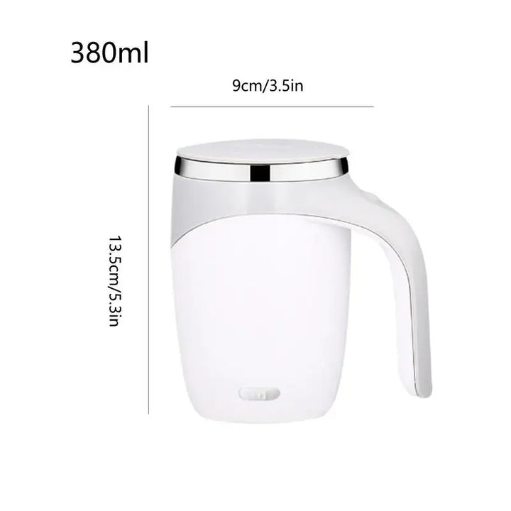 380ml Automatic Self Stirring Mug Coffee Milk Fruits Mixing Cup Electric Stainless Steel Lazy Rotating Mug Magnetic Stirring Cup