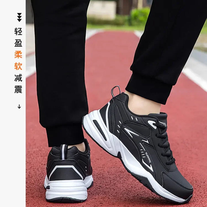 Thick Sole Versatile Clunky Sneaker for Men 2024 New Trend Mesh Lace Up Breathable Casual Sports Shoes Increased Soft Soles