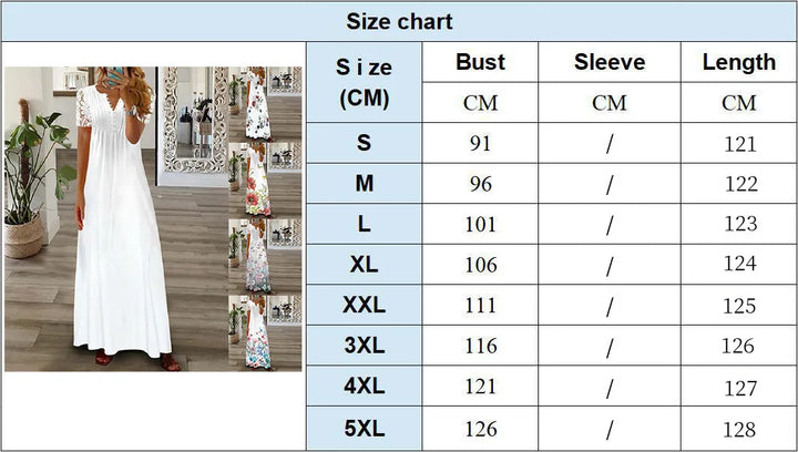 Bohemian Ladies Maxi Dress Office Lady Streetwear New Spring Summer Long Sleeve Women Casual Printed Fashion V-Neck Party Dress